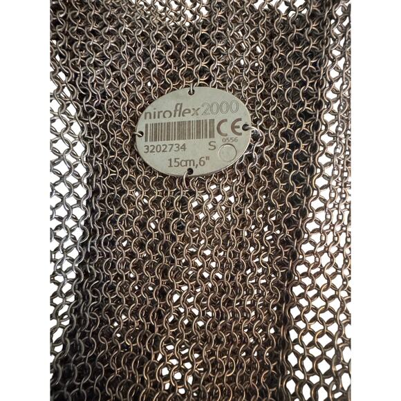 Niroflex 2000 Stainless Steel Mesh Safety Glove Long Size S Cut Resistant 6" - Picture 4 of 6